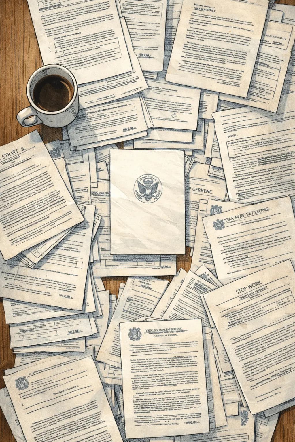 Cluttered desk with legal papers-2.webp