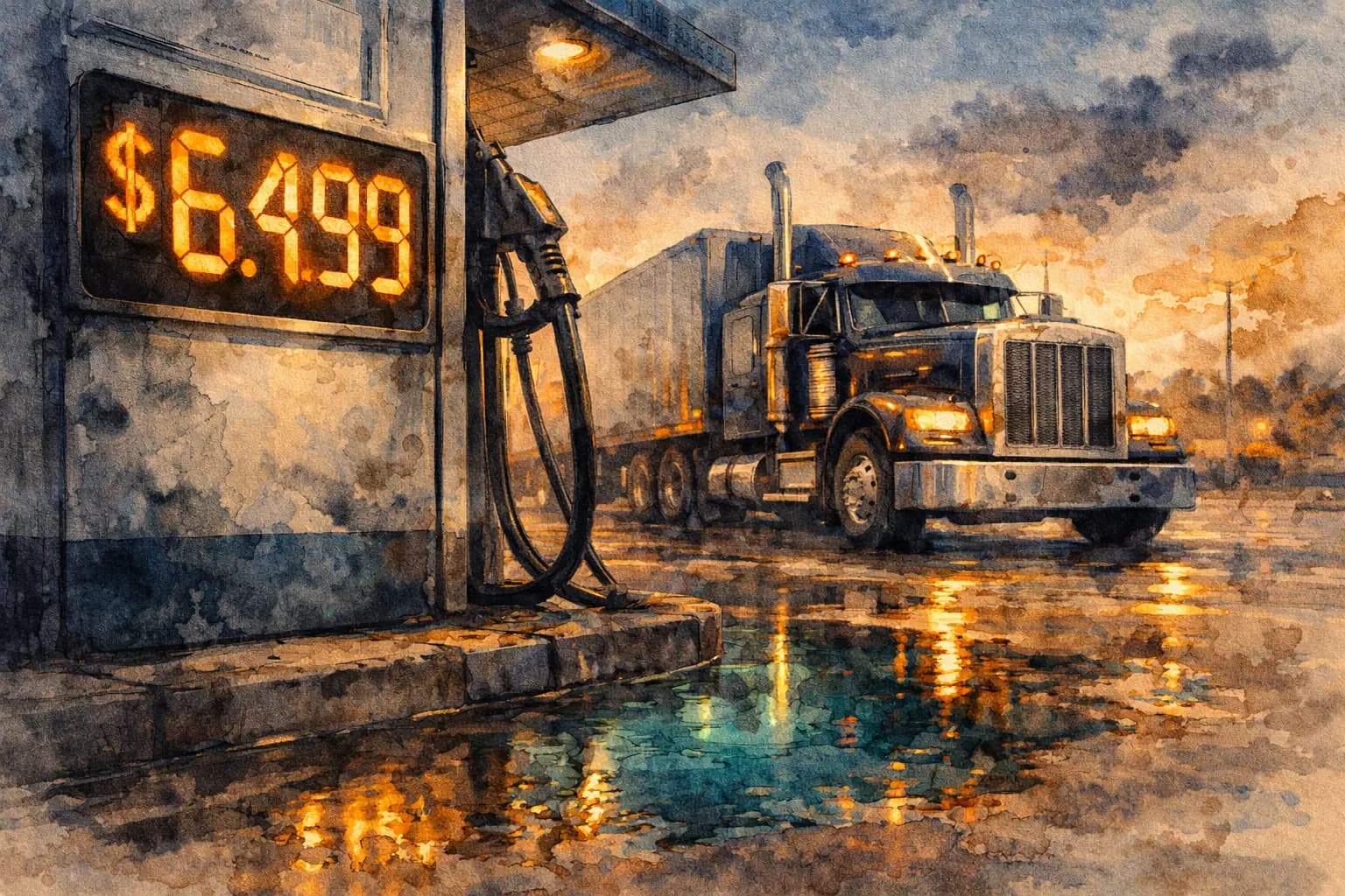 Trucking spot rates just hit a cycle high. Diesel got them there.