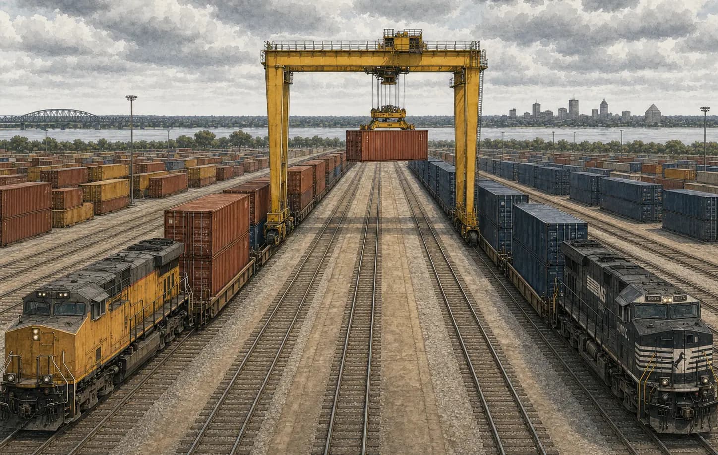What a single-line transcontinental does to trucking